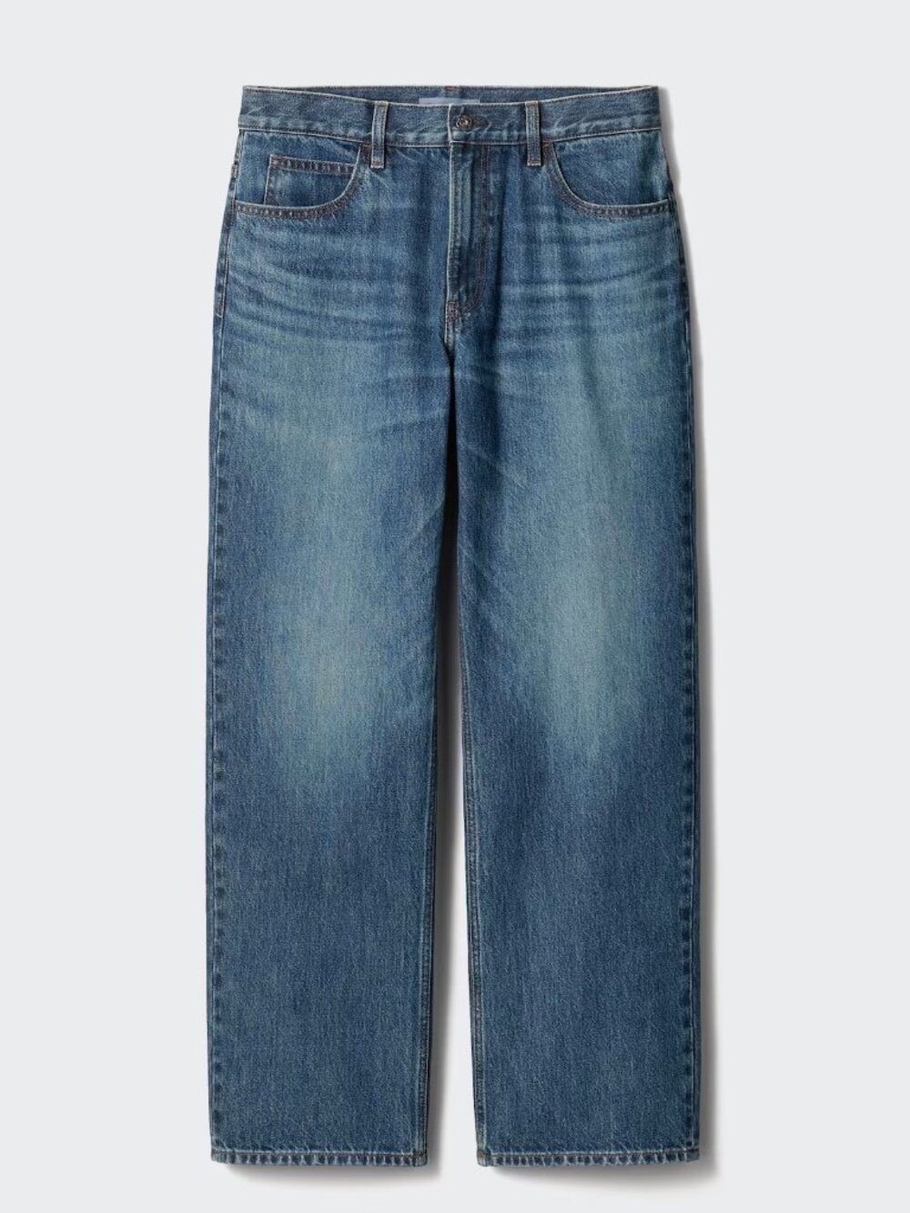Uniqlo JW Anderson Straight Leg Jeans Blue Mid Rise Denim 32 x 29 1/2